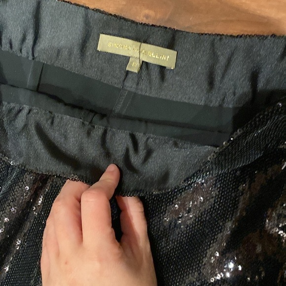 Simona Corsellini / black flare sequin pants trousers 42 - Picture 3 of 4
